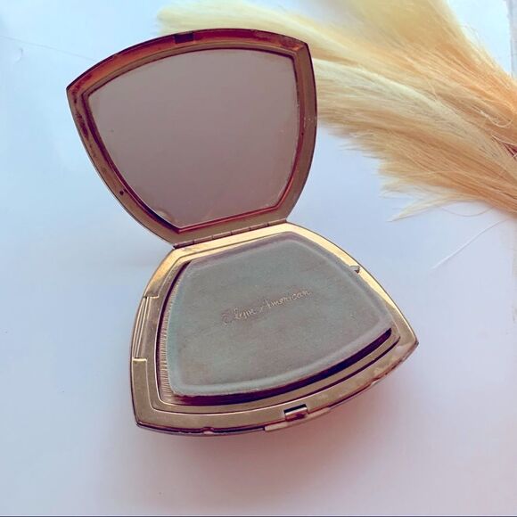 Vintage Elgin American Gold Etched Powder Compact - Picture 2 of 7